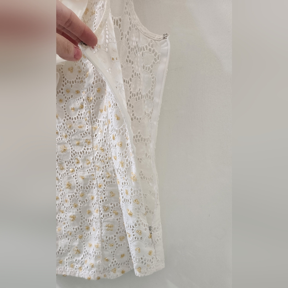 Bebe Cream Ruffle Top - Picture 4 of 6